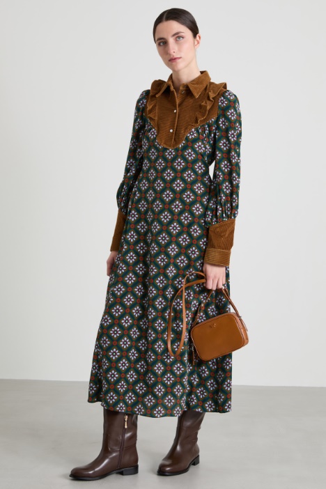 Long silk crepe dress Intrend