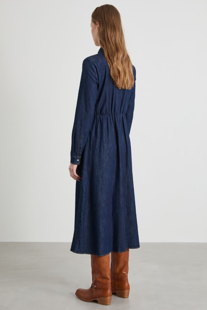 Vestido camisero de denim Intrend - 3