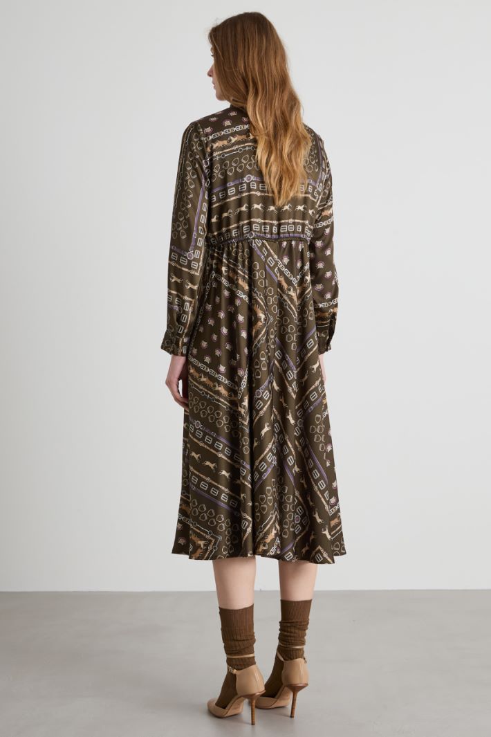Belted twill shirt dress Intrend - 3