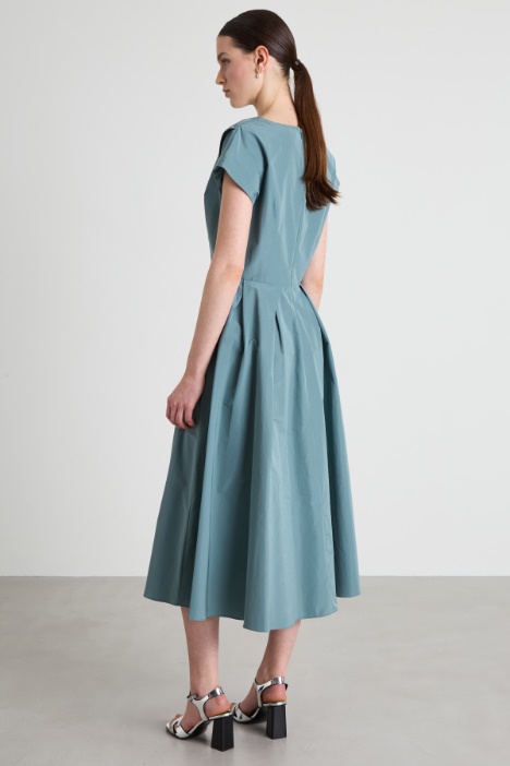 Abito midi in taffetà