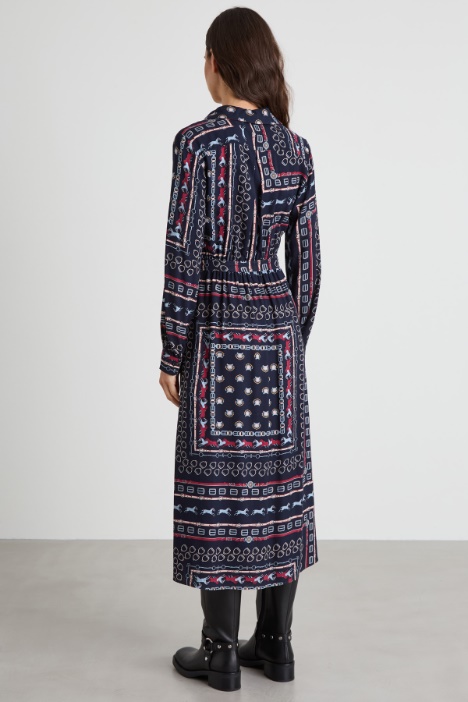 Abito in twill a fantasia