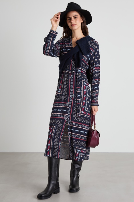 Abito in twill a fantasia Intrend
