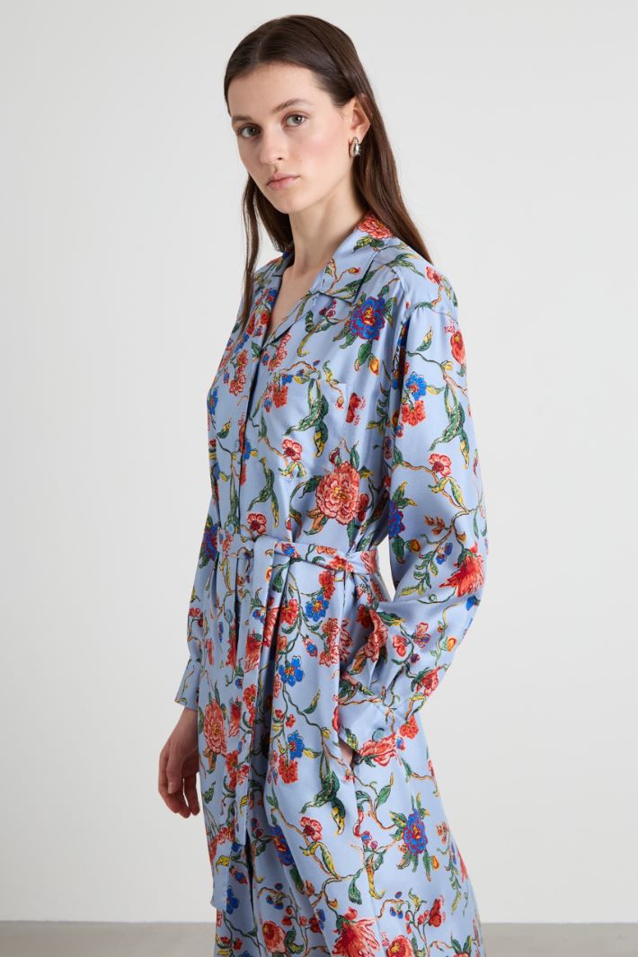 Silk shirt dress Intrend - 4