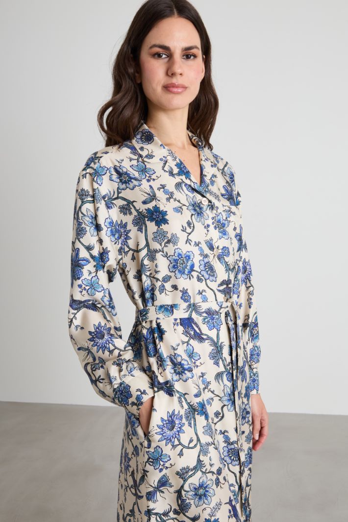 Silk shirt dress Intrend - 4