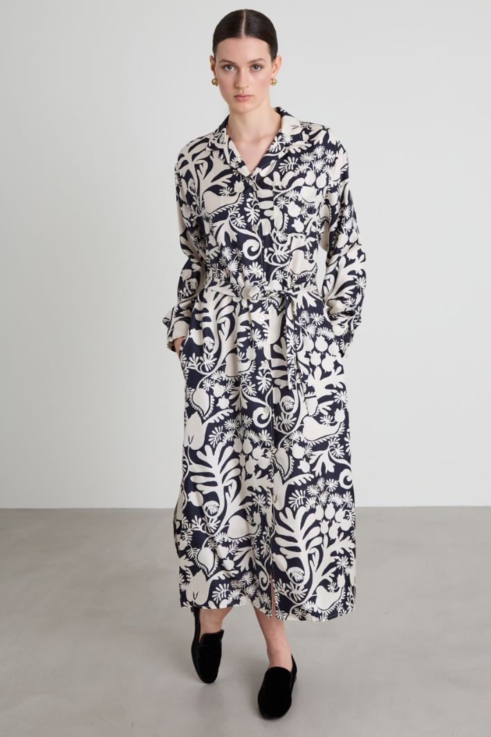 Silk shirt dress Intrend - 2