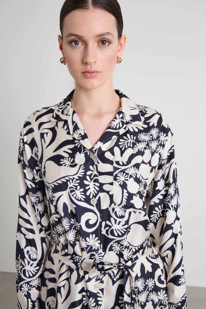 Silk shirt dress Intrend - 4