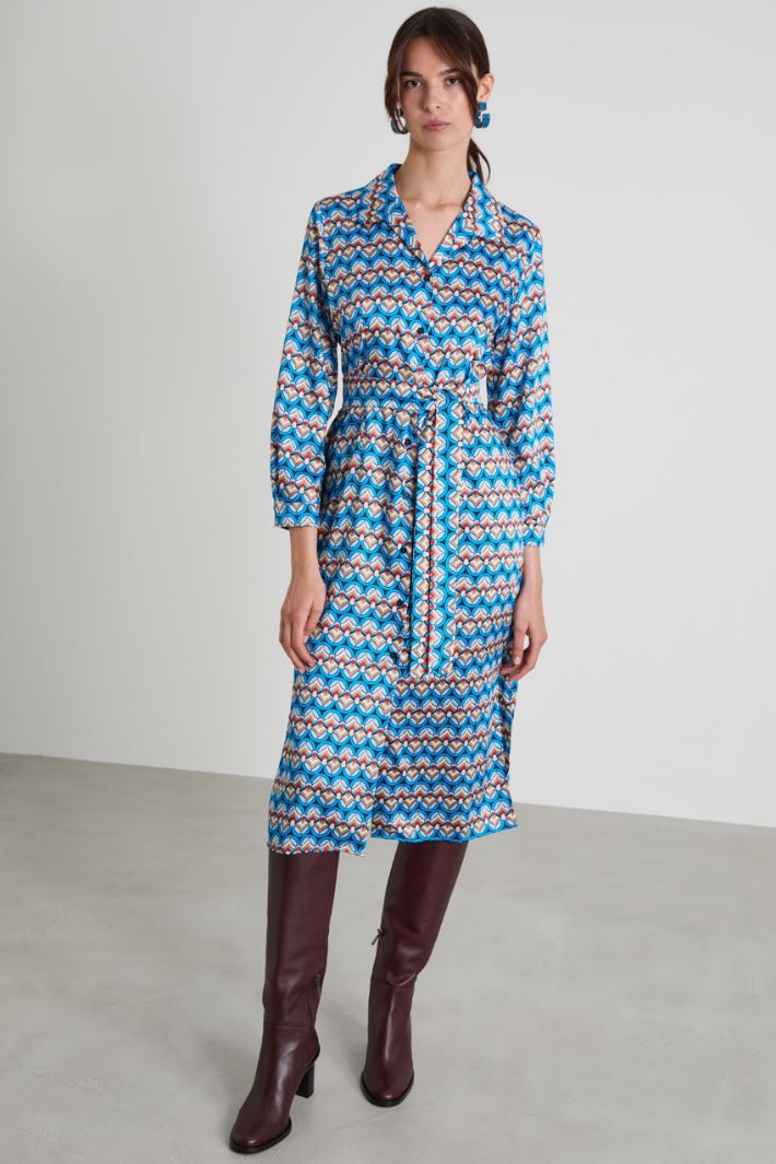 Chemisier in twill a fantasia Intrend - 2