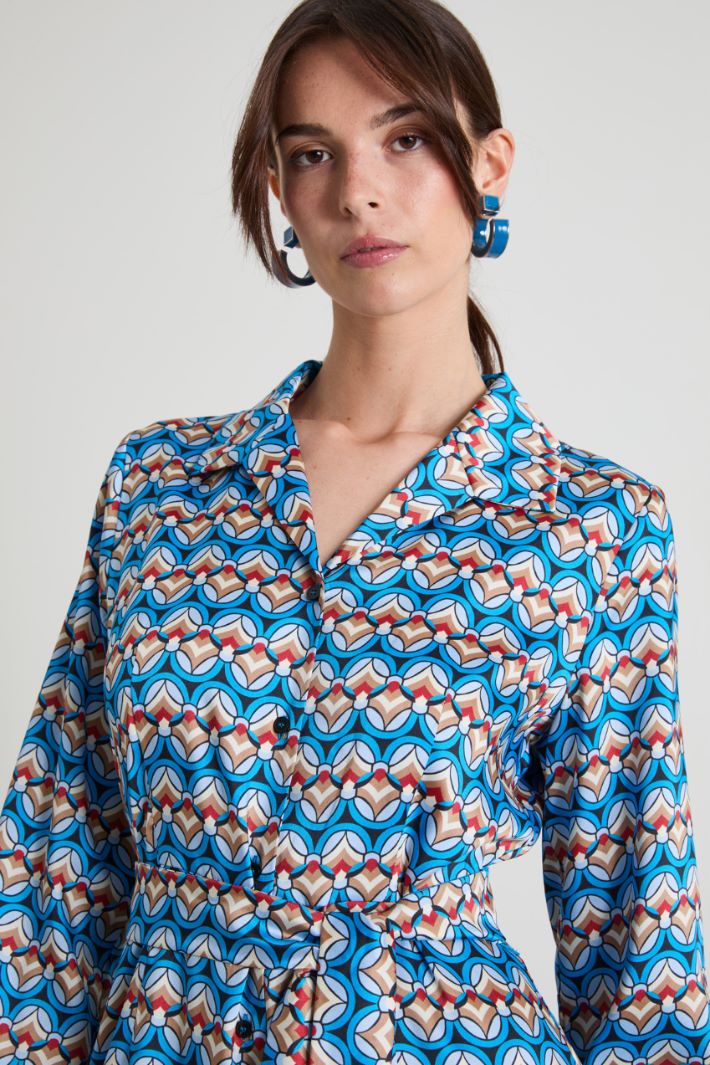 Chemisier in twill a fantasia Intrend - 4