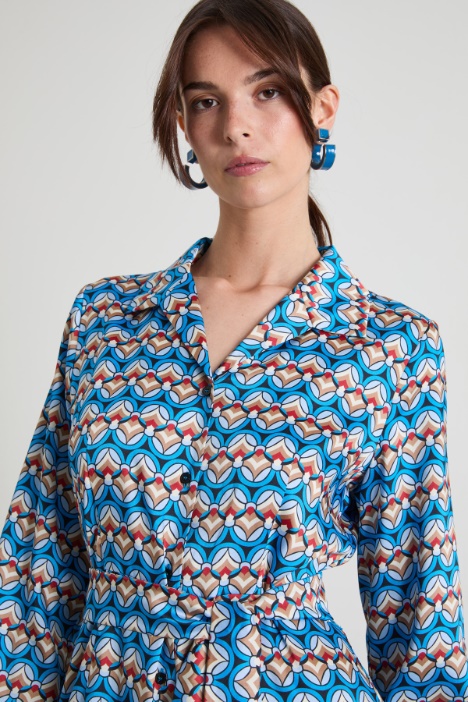 Chemisier in twill a fantasia