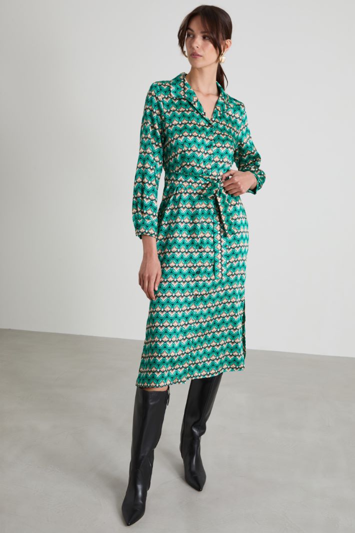 Chemisier in twill a fantasia Intrend - 2