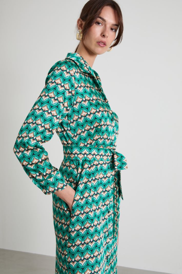 Chemisier in twill a fantasia Intrend - 4