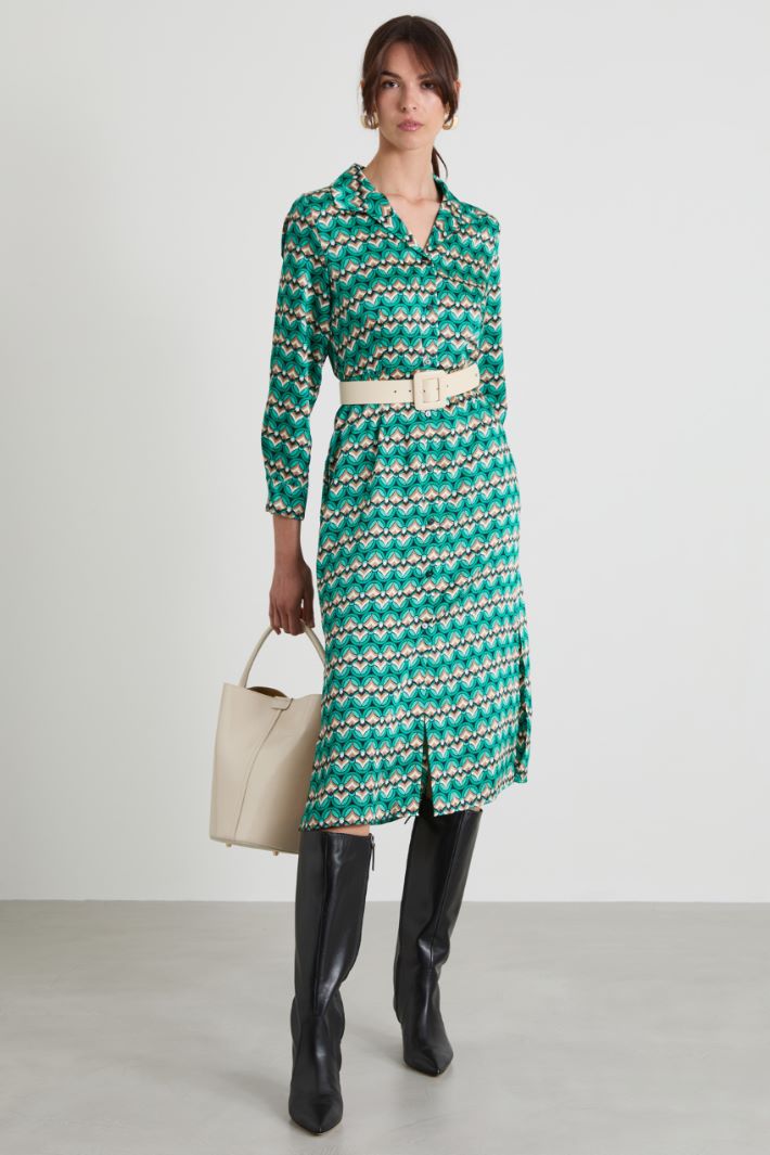 Chemisier in twill a fantasia Intrend