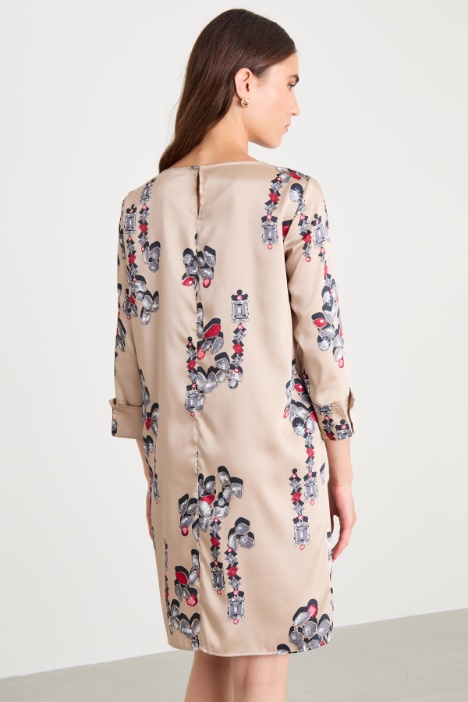 Abito corto in twill