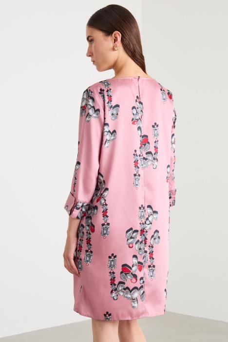 Abito corto in twill