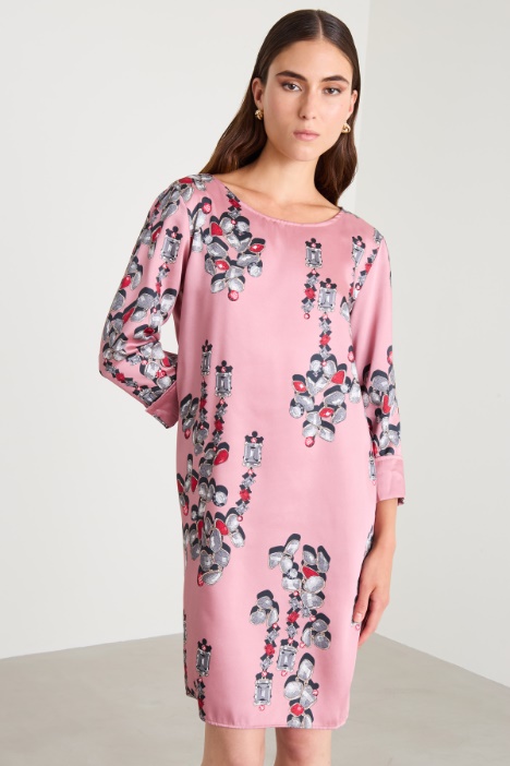 Abito corto in twill