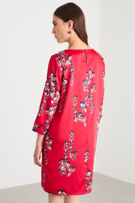 Abito corto in twill