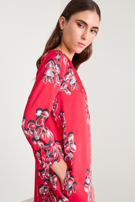 Abito corto in twill