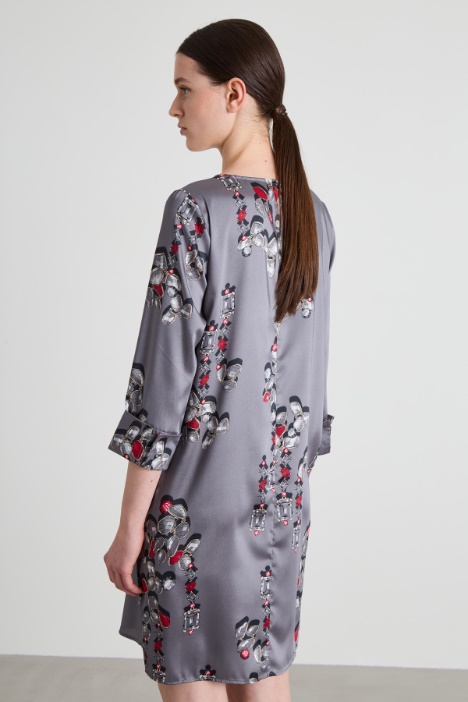 Abito corto in twill