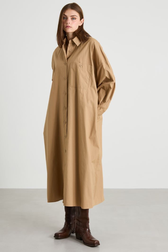 Cotton canvas shirt dress Intrend - 2