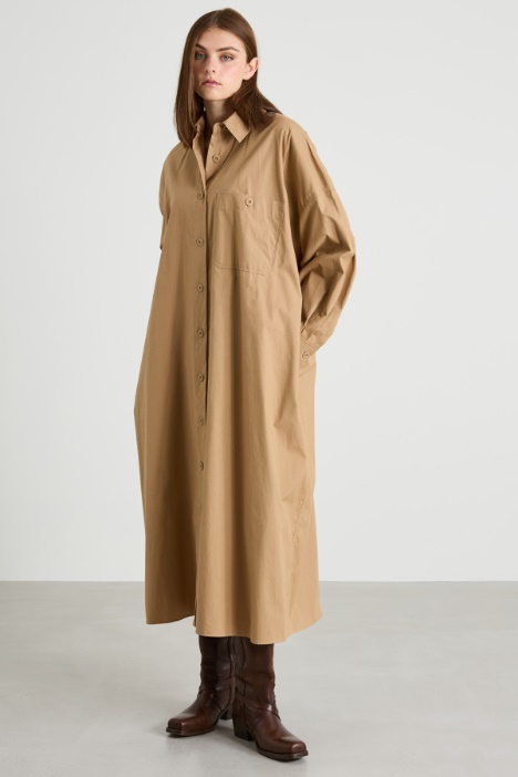 Abito chemisier in tela di cotone