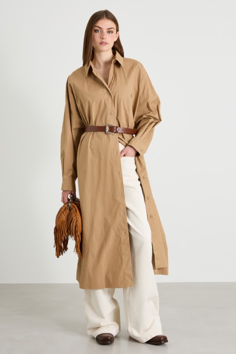 Cotton canvas shirt dress Intrend