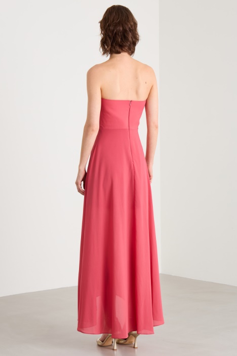 Vestido asimétrico de georgette