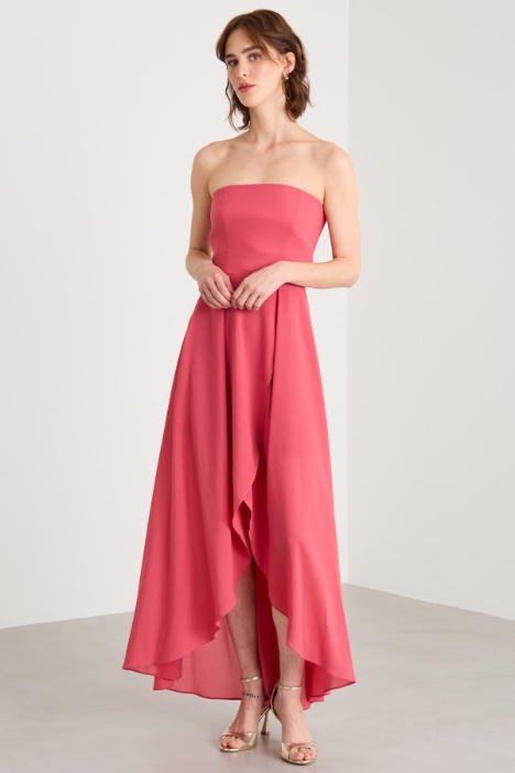 Vestido asimétrico de georgette