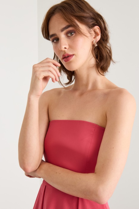 Vestido asimétrico de georgette