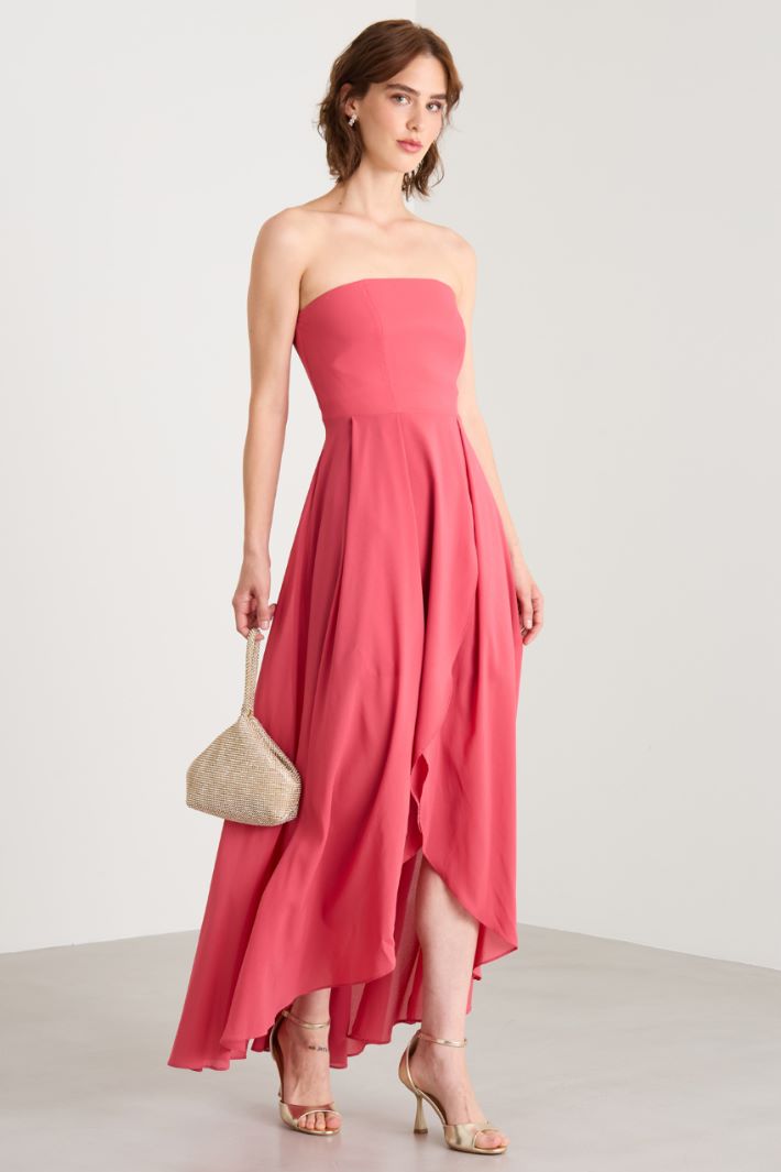 Asymmetrical georgette dress Intrend