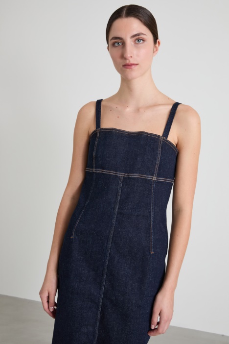 Abito bustier in jeans