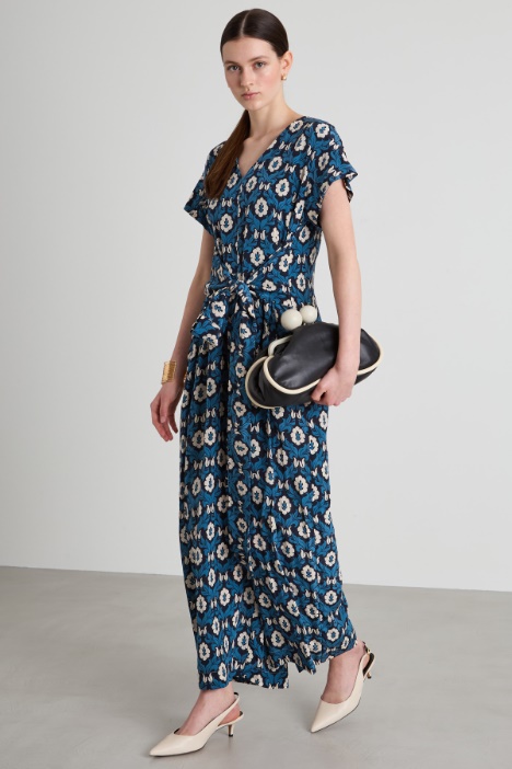 Printed silk crepe jumpsuit Intrend