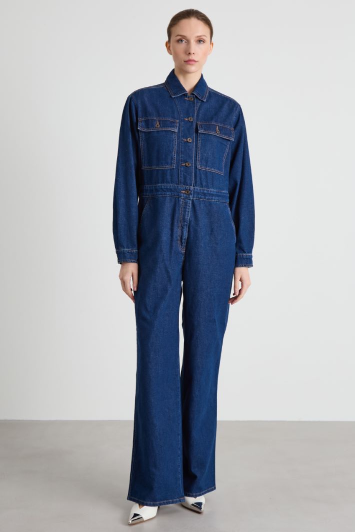 Denim workwear jumpsuit Intrend - 2