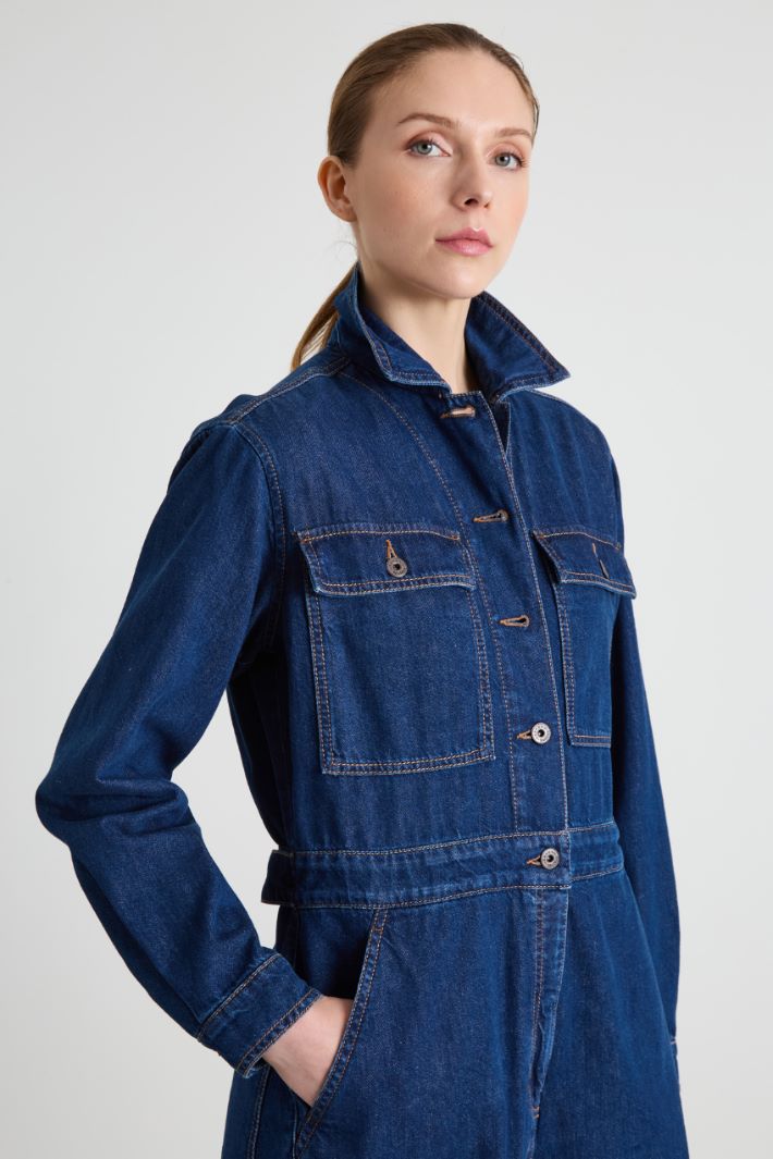 Denim workwear jumpsuit Intrend - 4