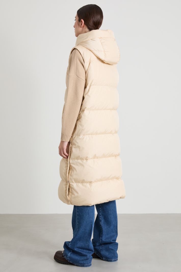 Long water-repellent taffeta gilet Intrend - 2