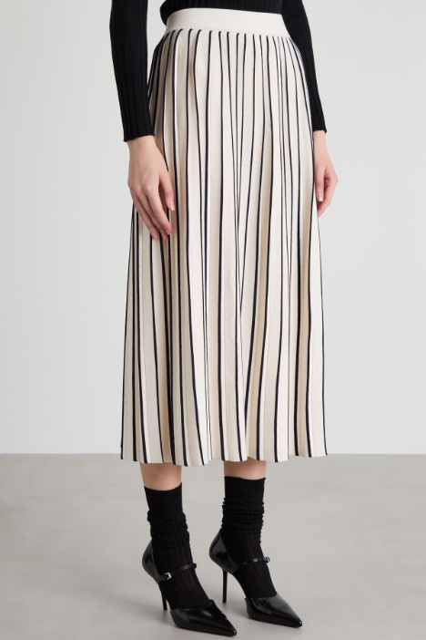 Gonna plissè in maglia