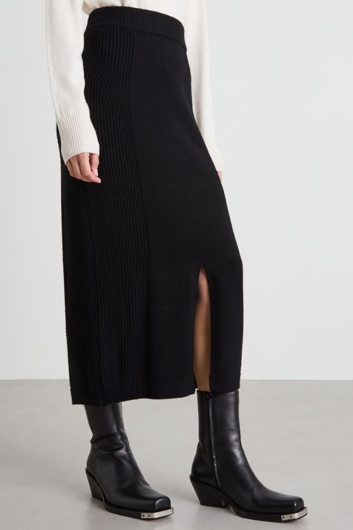 Gonna midi in maglia