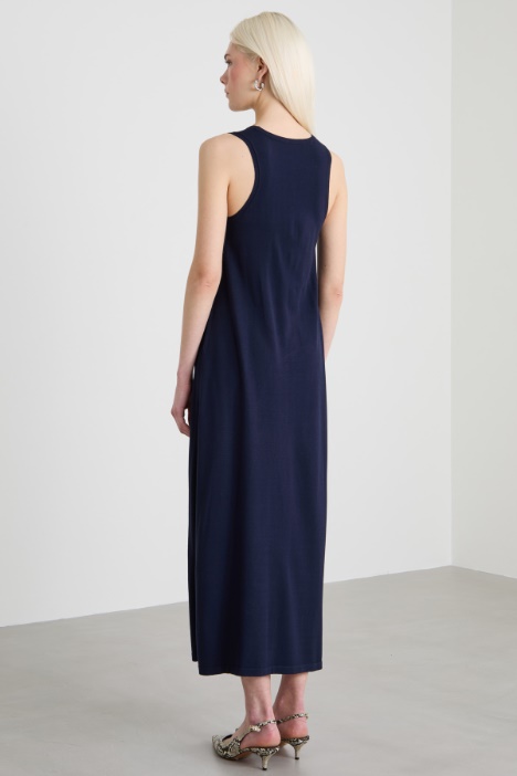 Abito smanicato in maglia