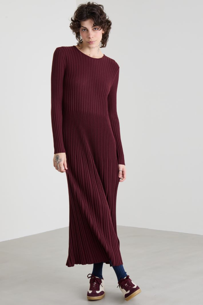 Long ribbed knit dress Intrend - 2