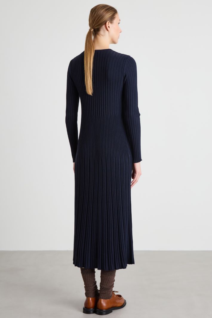 Long ribbed knit dress Intrend - 3