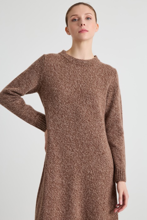 Abito in maglia moulinè di lana