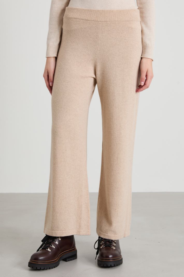 Wide-fit knit fabric trousers Intrend - 4