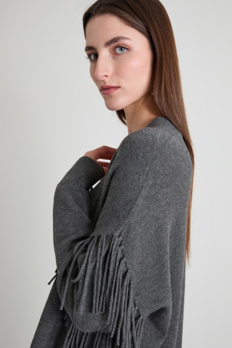Cardigan con frange