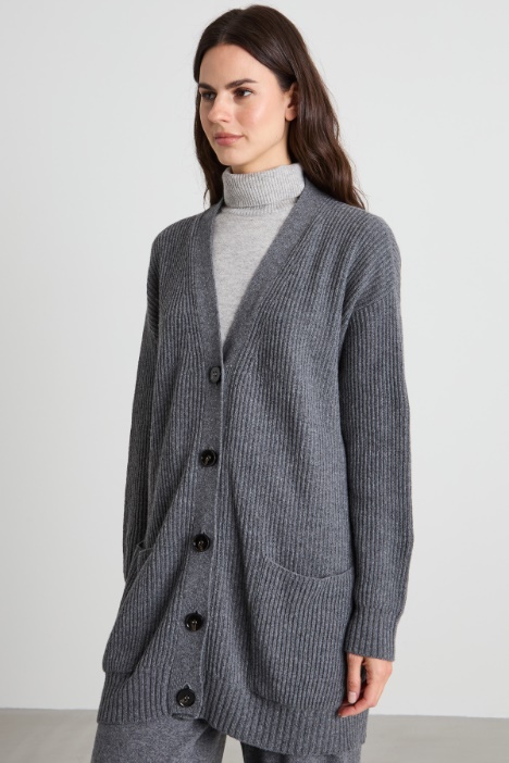 Cardigan lungo in misto lana Intrend