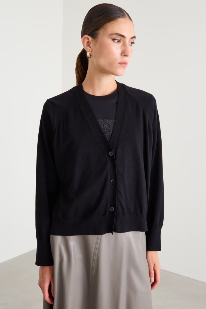 Straight viscose cardigan Intrend