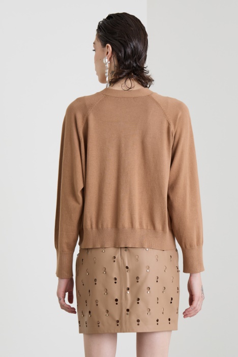 Cardigan dritto in viscosa