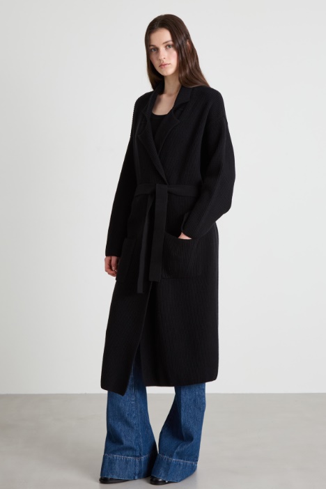 Knitted cardigan with belt Intrend
