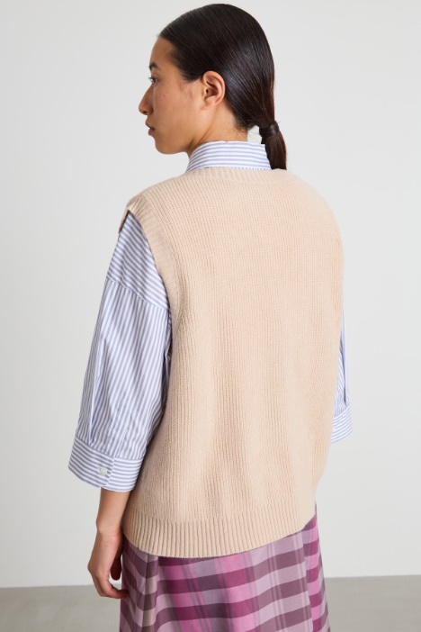 Gilet in filato di cashmere