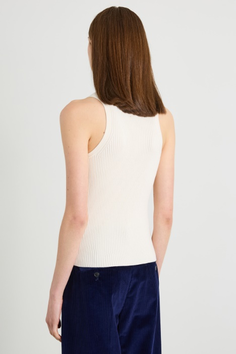 Canotta girocollo a coste