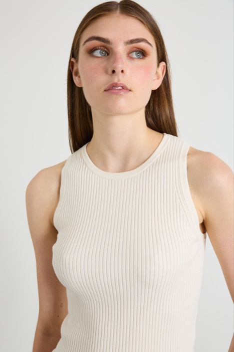 Canotta girocollo a coste