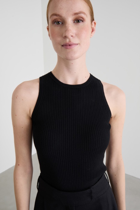 Canotta girocollo a coste